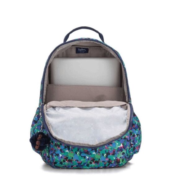 Kipling BP4361 Seoul Neon Frills Large Laptop Bag NWT - Picture 4 of 4